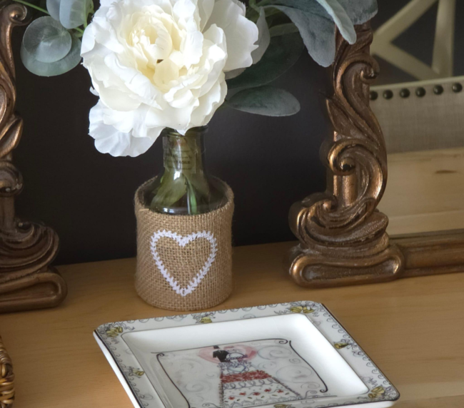 bridal suite vanity decor floral vase