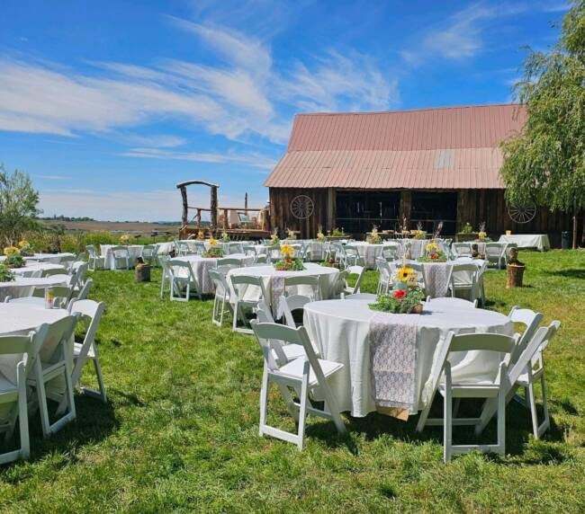 colorado rustic barn wedding gathering outdoor