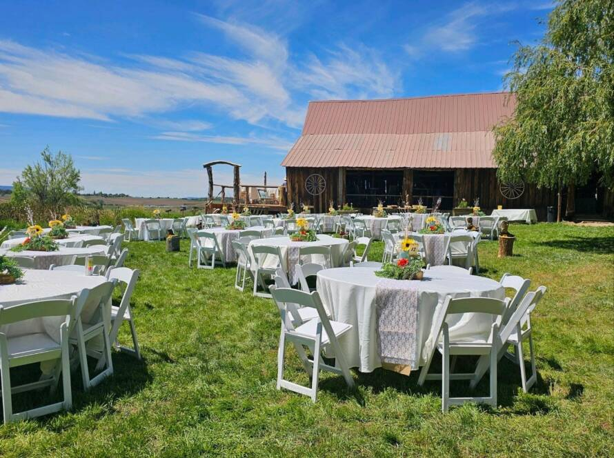 colorado rustic barn wedding gathering outdoor